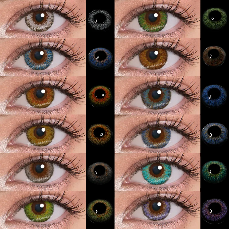 bio essence 1 pair contact lenses with color lenses for eyes for 1 year cosmetics natural muticolored lenses color lens eyes free global shipping