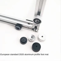 4pcslot 2020 aluminum rod connector european standard 2020 aluminum profile foot pad anti vibration and anti skid support feet