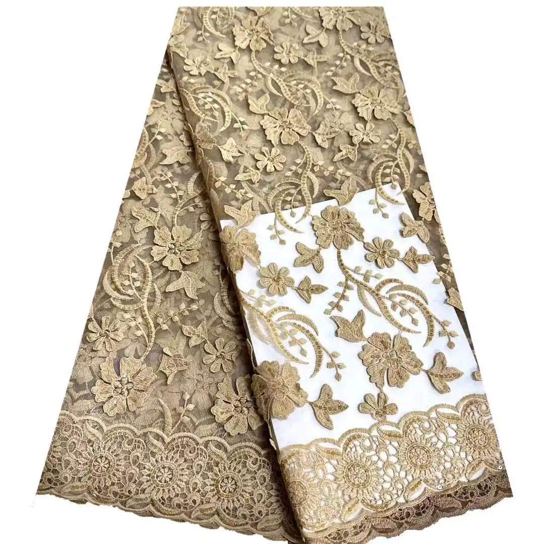 

Африканская вышивка кружевная ткань ручная работа отделка цветочный дизайн свадебное платье Дамаск Бесплатная доставка нигерийская модная одежда 5 ярдов