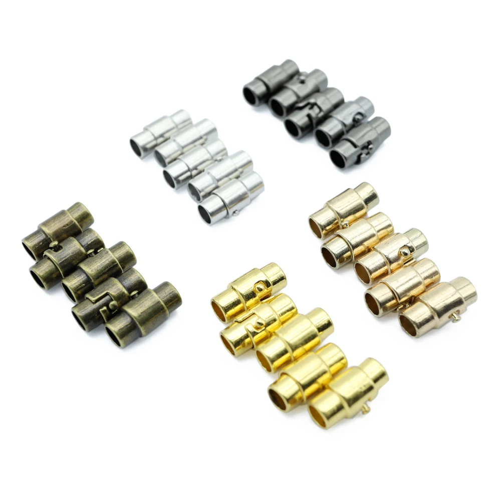 

5pcs/lot Strong Magnetic Clasps for 3/4/5/6/8mm Round Leather Cord DIY Bracelets Accessories Jewelry Connector Components