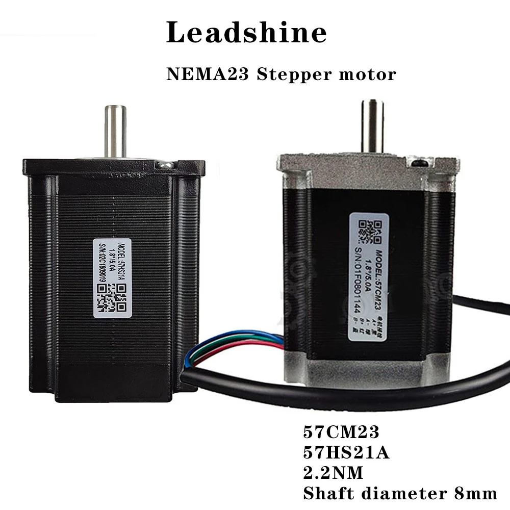 Шаговый двигатель Leadshine Nema23 57CM23/57HS21A, 2 фазы, 2,2, 5 А, шаговый двигатель для 3D-принтера, гравировально-фрезерного станка с ЧПУ