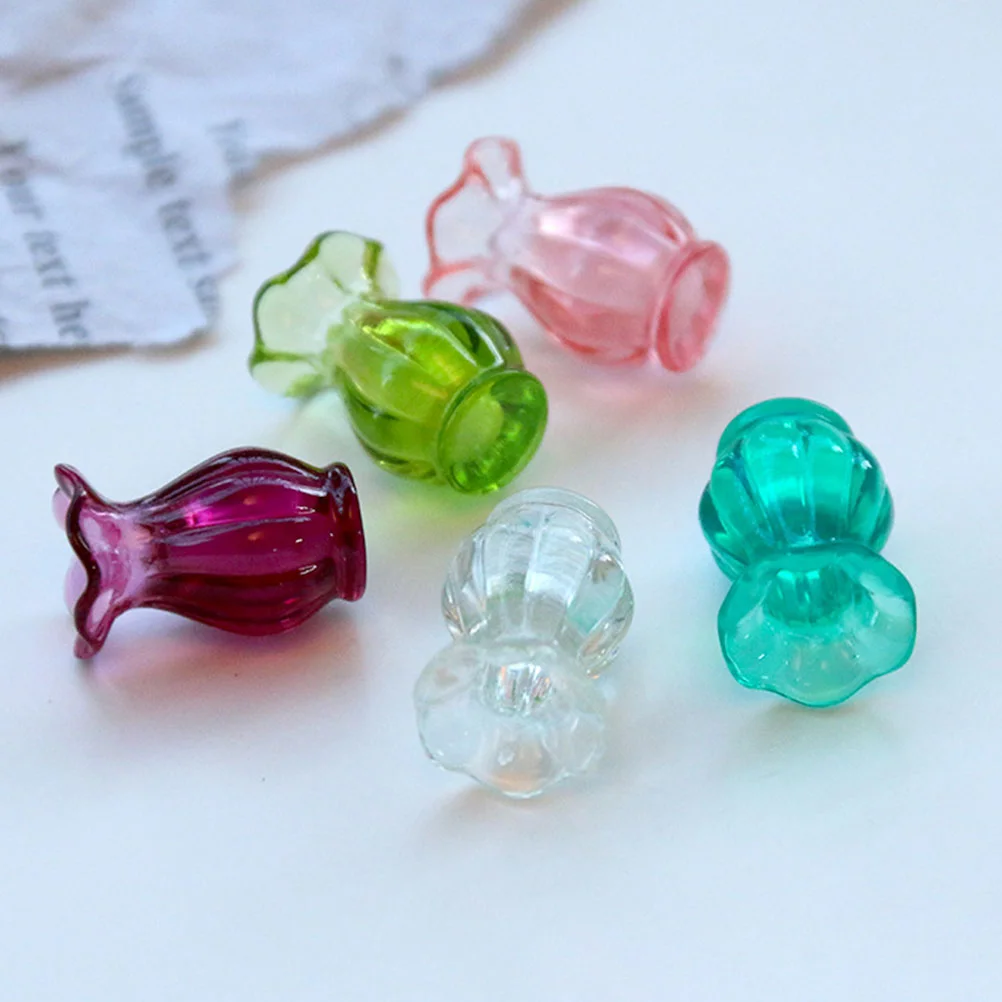 

10Pcs Portable Fake Vase Model Miniature Vase Mode Miniature House Accessories for Friends Decorate