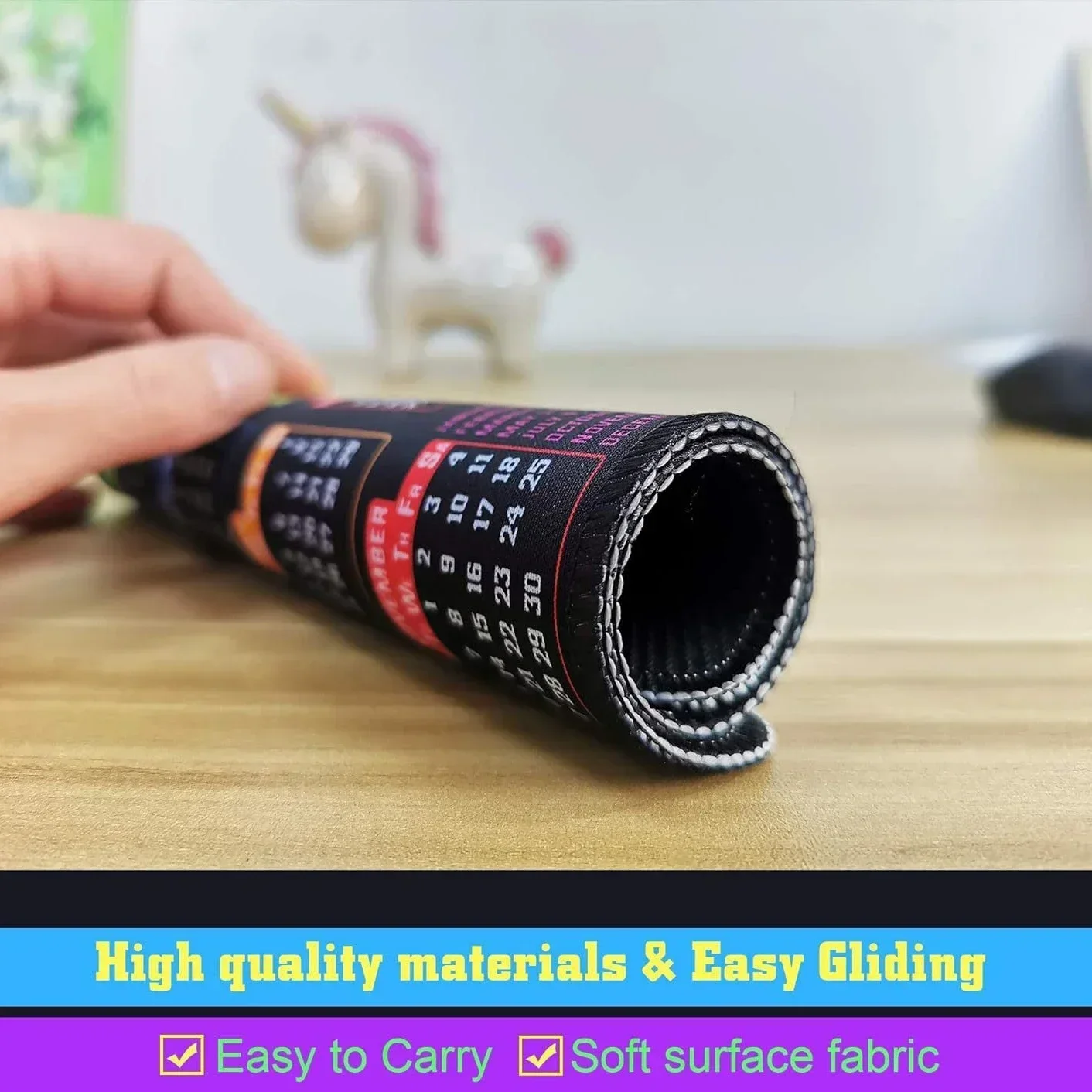 1 шт. коврик для мыши с календарем нескользящий настольный офисный ноутбука