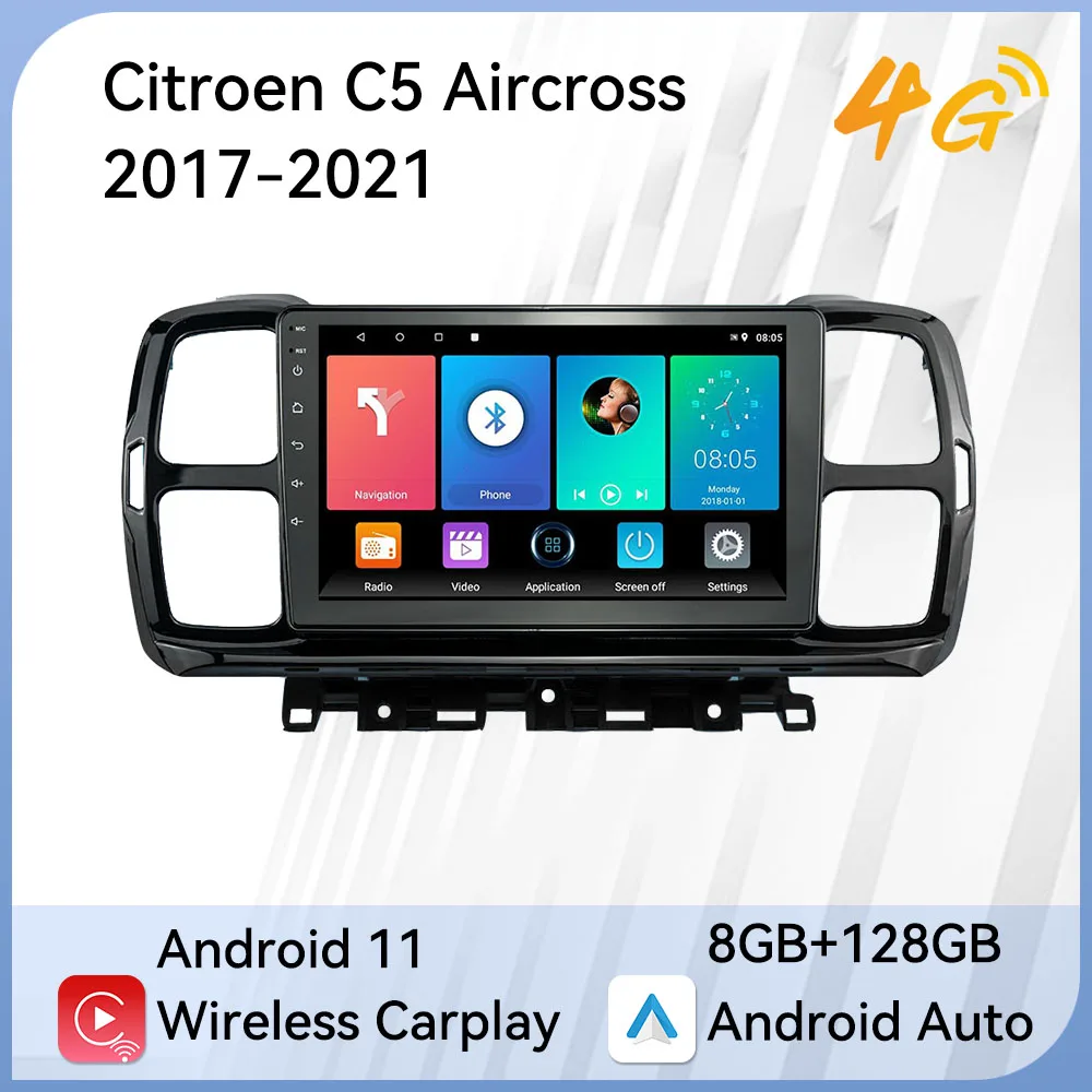 

2 Din Android Car Radio for Citroen C5 Aircross 2017-2021 GPS Navigation Wifi FM BT Car Multimedia Player Head Unit Autoradio