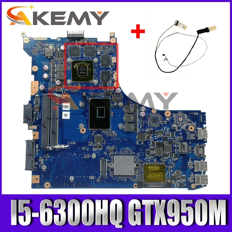 

Материнская плата для ноутбука GL552VW REV.2.0, модель GTX950M/960M, Бесплатный кабель для ASUS ROG GL552VW GL552VX GL552V GL552VW, материнская плата