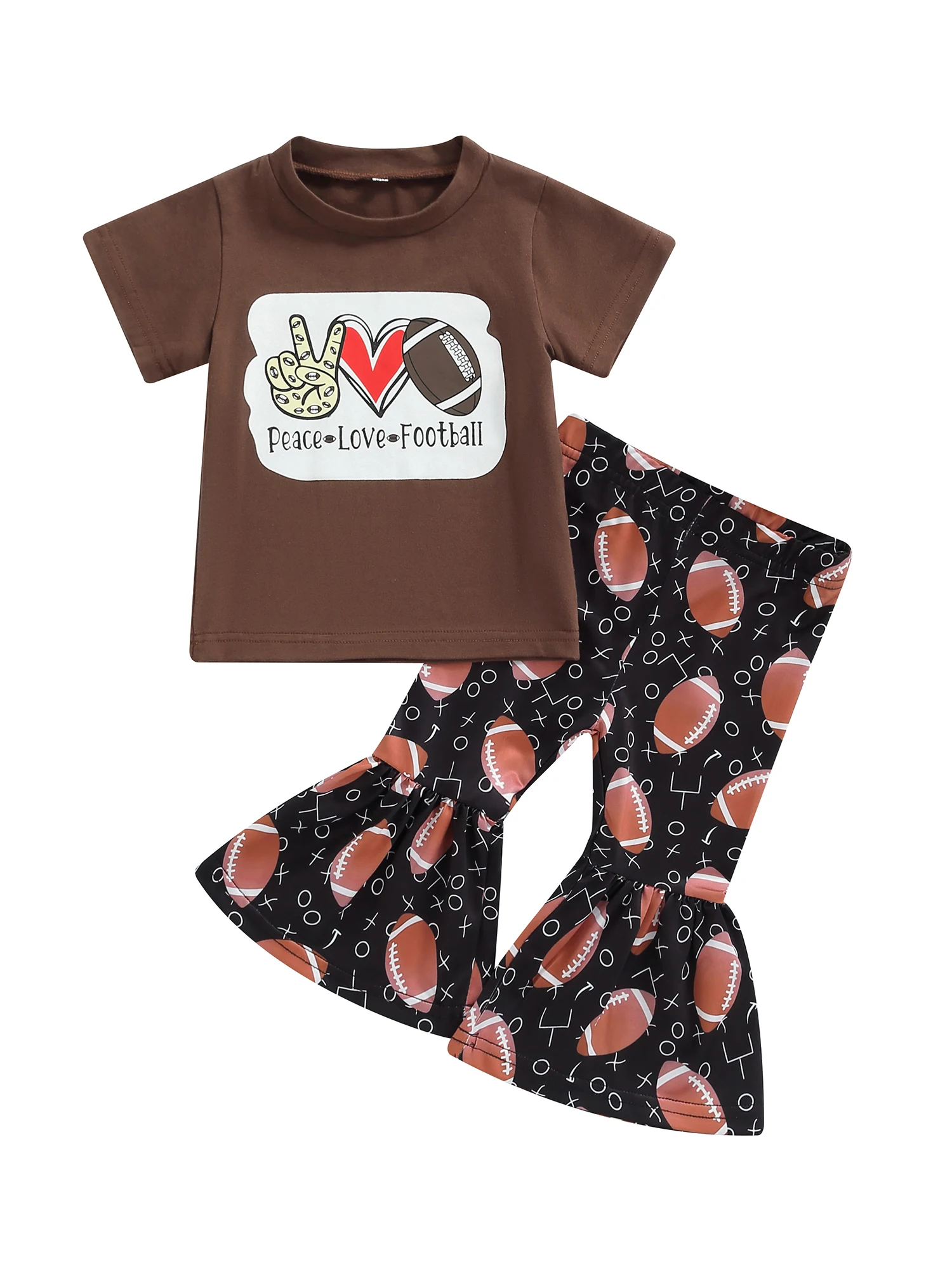 

Футболка с коротким рукавом и принтом в виде сердечек