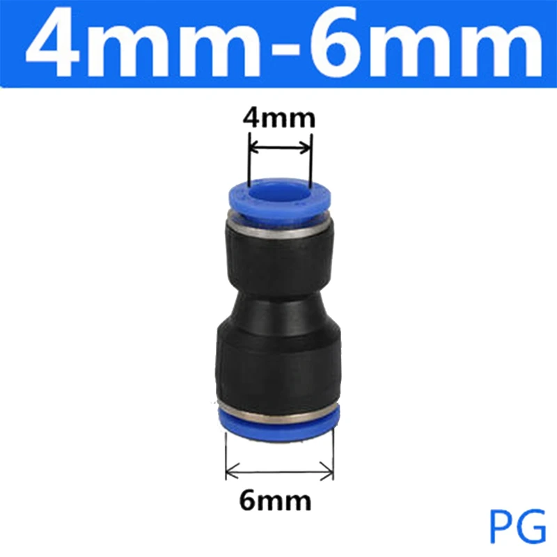 100 шт./партия быстроразъемные пневматические фиттинги 6-8 мм 6-10