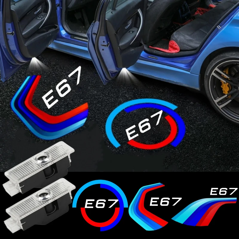 

2Pcs LED for 7 Series E67 2003-2015 Logo Car Door Welcome Lights Projector Courtesy Ghost Shadow Lamp Auto Interior Accessories