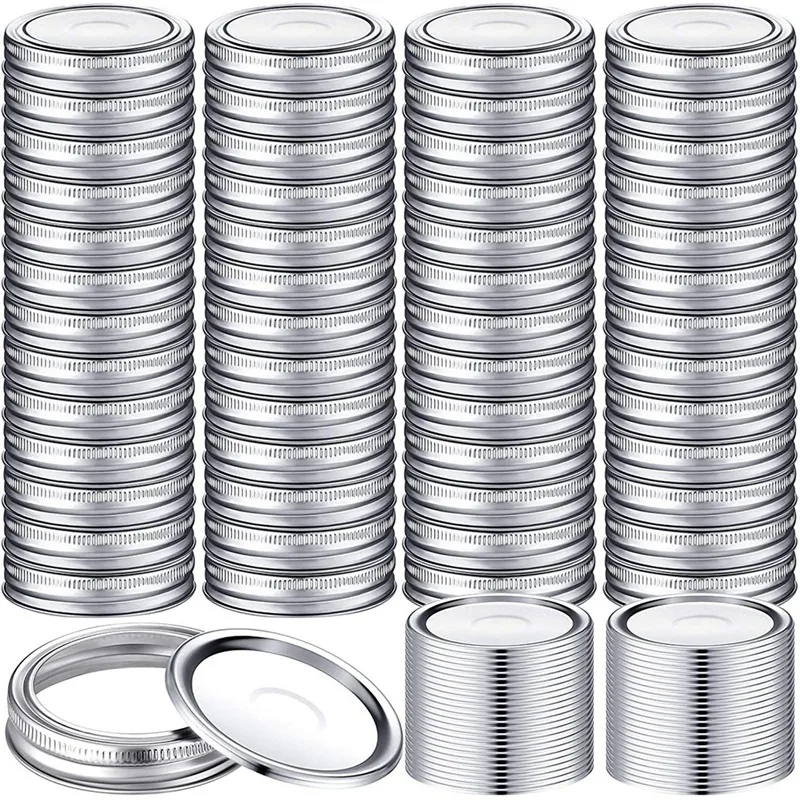 

Canning Jar Lids And Bands Set Split-Type Lids With Seals Rings, Regular Mouth Mason Jar Lids, Canning Jar Caps
