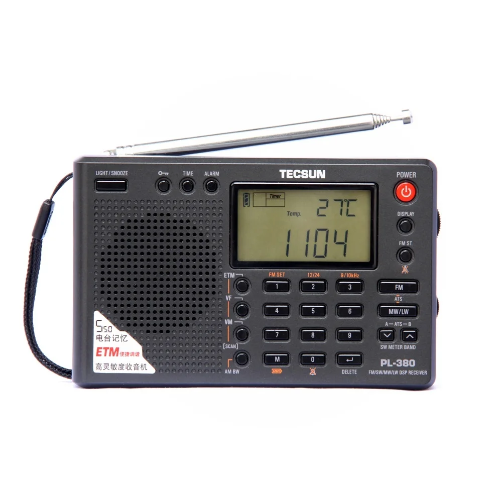 

Top PL-380 Full Band Radio Digital Demodulation Stereo PLL Portable Radio FM /LW/SW/MW DSP Receiver Radio AM
