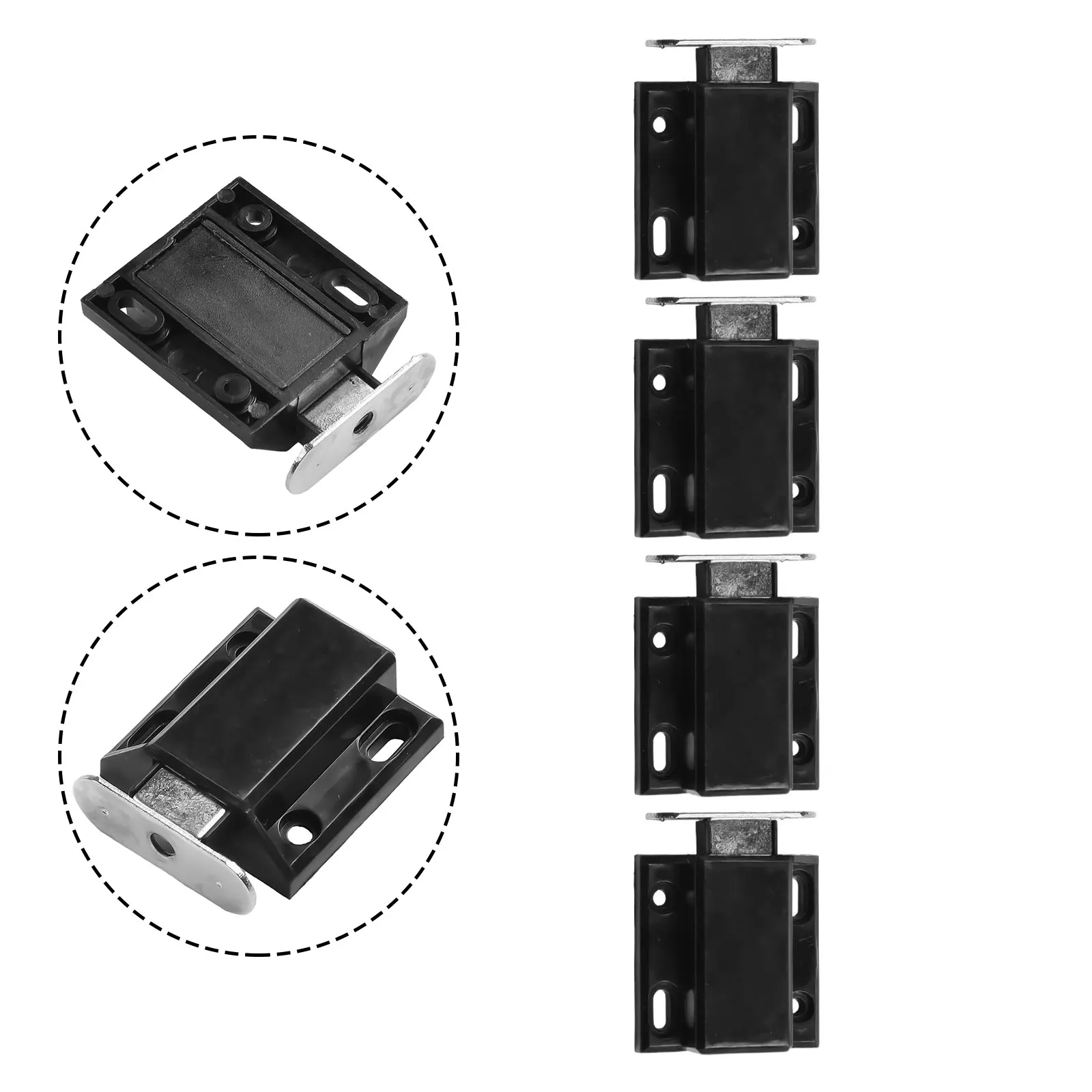 Магнитные защелки давления чтобы открыть белый винт фиксирующая черная защелка