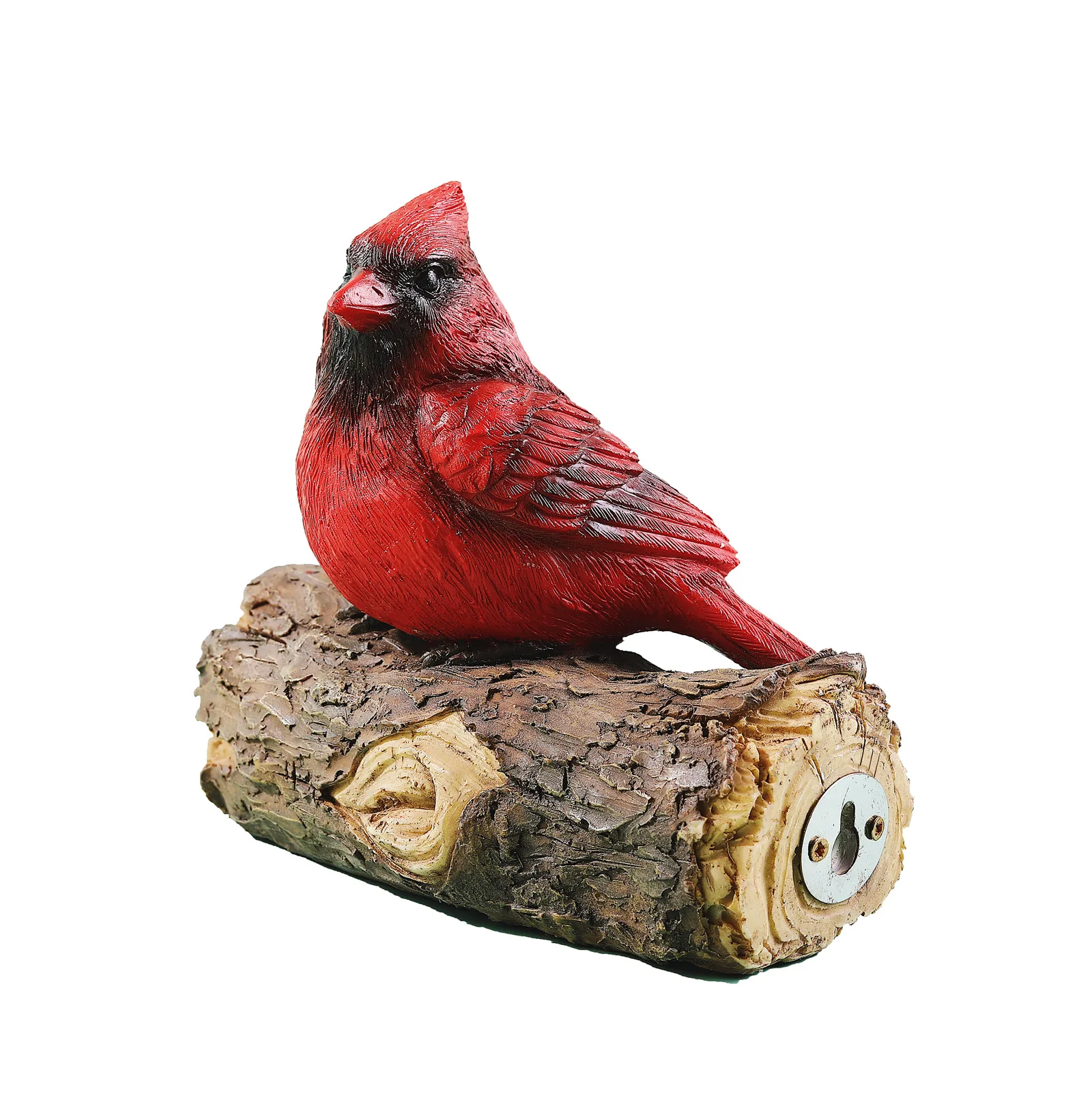 

Creative Garden Courtyard Simulation Red bird Decoration Tree Stump Sculpture Cute Home Desktop Outdoor Garden Wall Statue