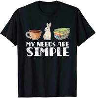 book reading pet owner animal gift rabbit t shirt mens short sleeve tee