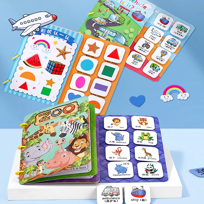 

Детская развивающая игрушка фрукты животные сортировочная игра Тихая занятая книжка Наклейка Детские игрушки Монтессори для детей Детски...