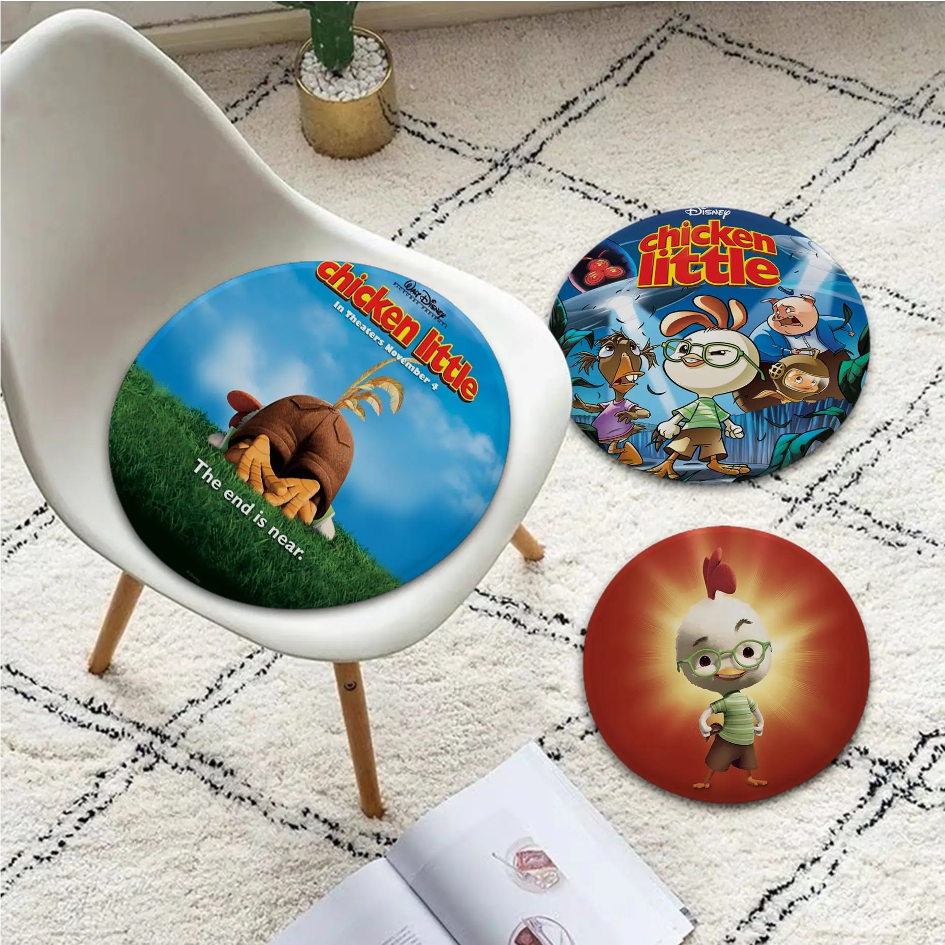 

Disney Chicken Little Nordic Printing Stool Pad Patio Home Kitchen Office Chair Seat Cushion Pads Seat 40x40cm Sofa Decor Tatami