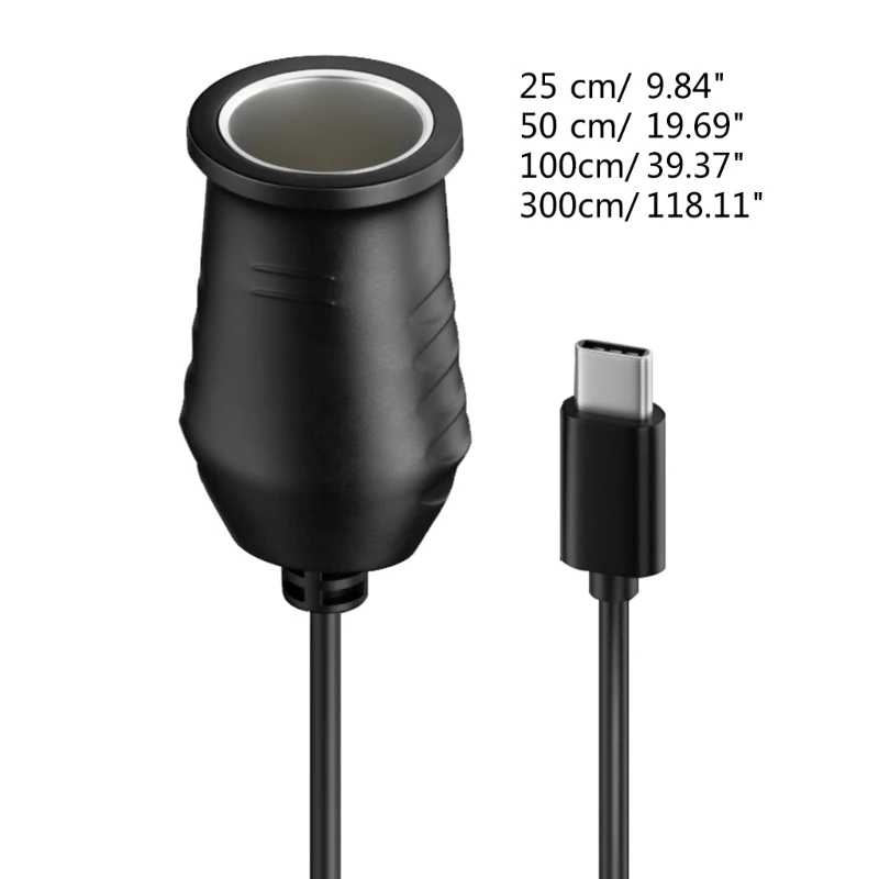 Автомобильный адаптер прикуривателя USB C штекер к прикуривателю