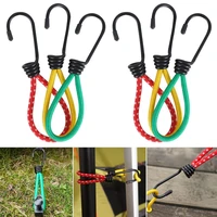 convenient camping durable pull rope outdoor accessories elastic rope buckle fixed binding belt elastic rope with hook