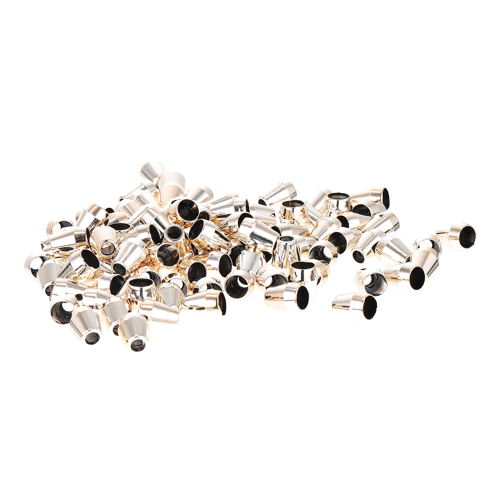 

100 Pcs Cord End Stopper Drawstring Stopper Cord Lock Hanging String Conical Bell Locks Drawstring Toggle Fasteners