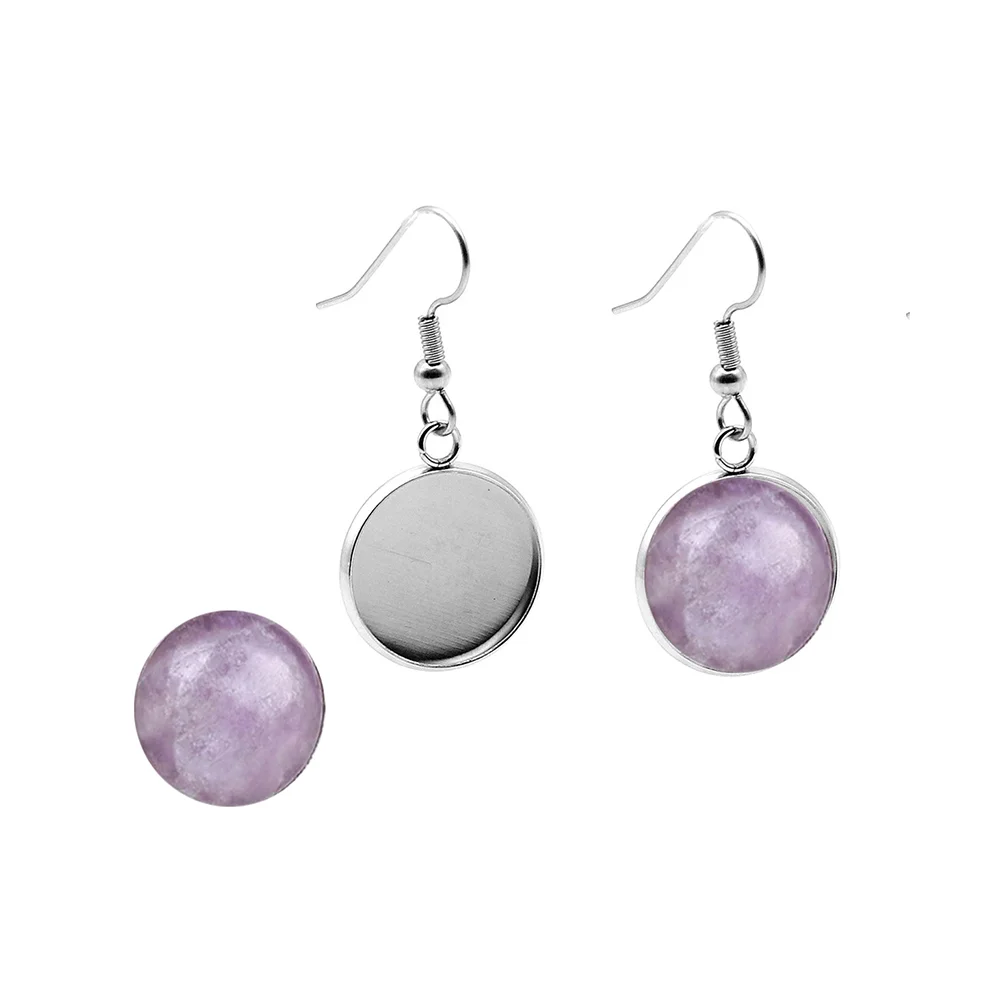 

36pcs Silver Blanks Earring Wire Hooks Settings for Jewelry Making and DIY Crafts