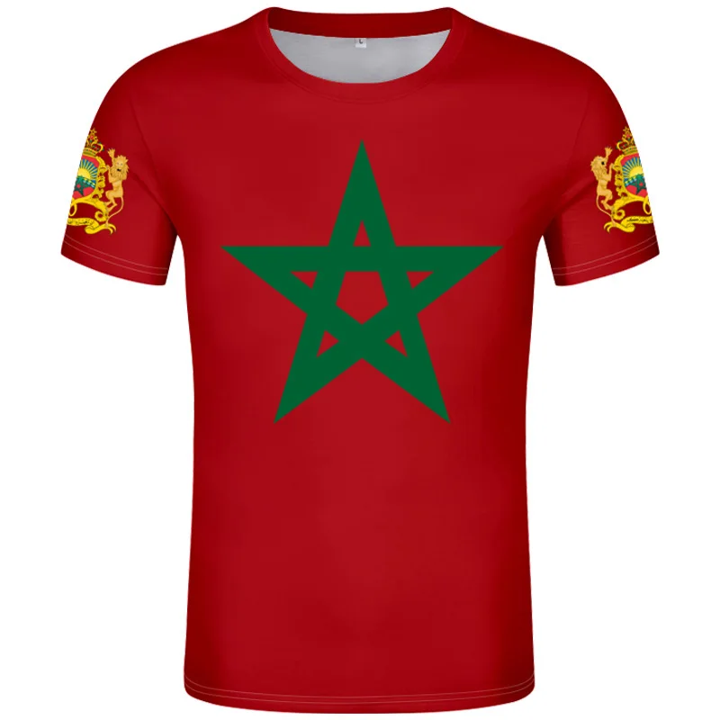 

Morocco T-shirt National Team Quick-drying T-shirt Free Custom Arabic Country Text Print Photo Sportswear Men's Fashion T-shirt