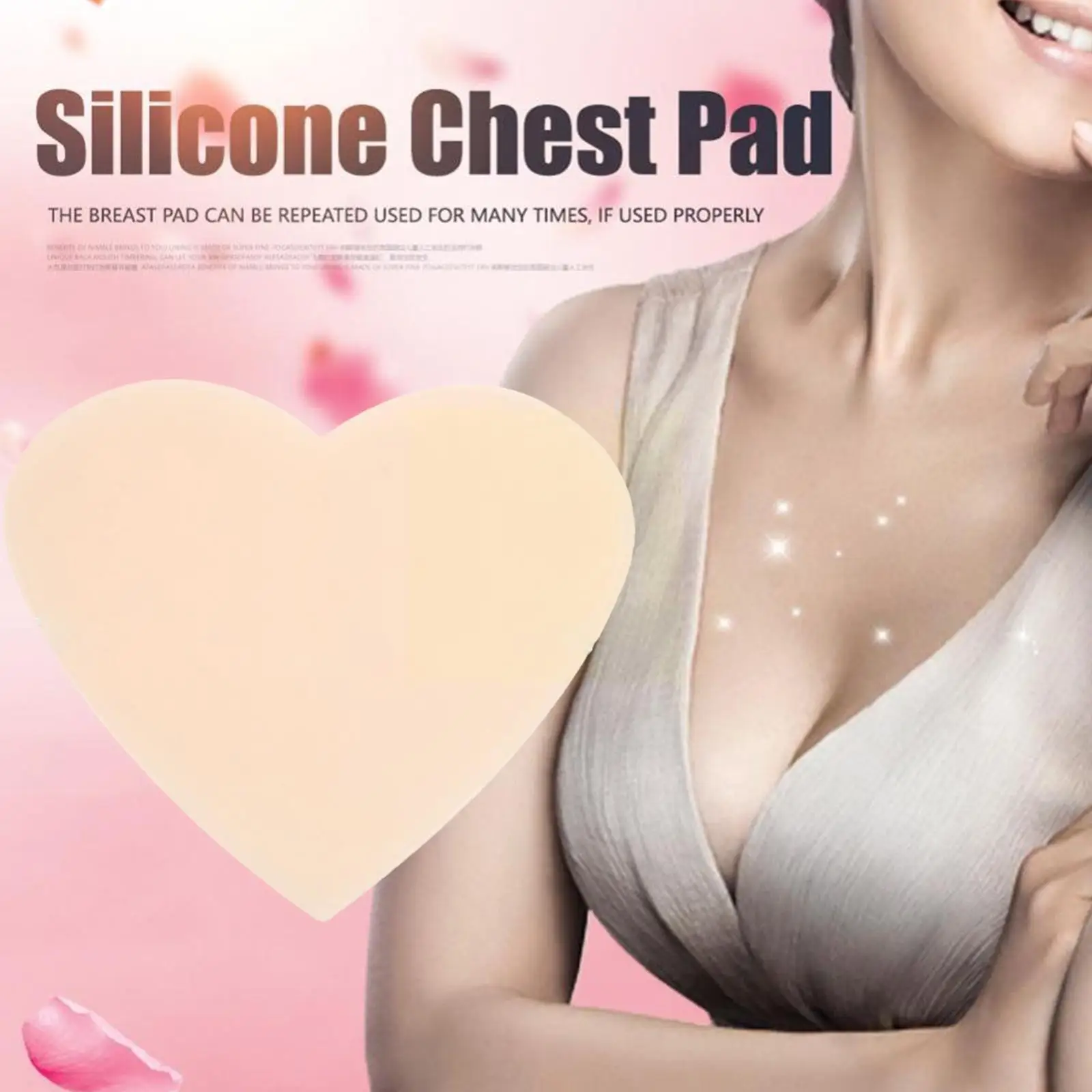 

Reusable Anti-aging Silicone Invisible Chest Patch Silicone Pad Chest Wrinkle Adhesive Removal Care Self Skin Anti Transpar J0J6