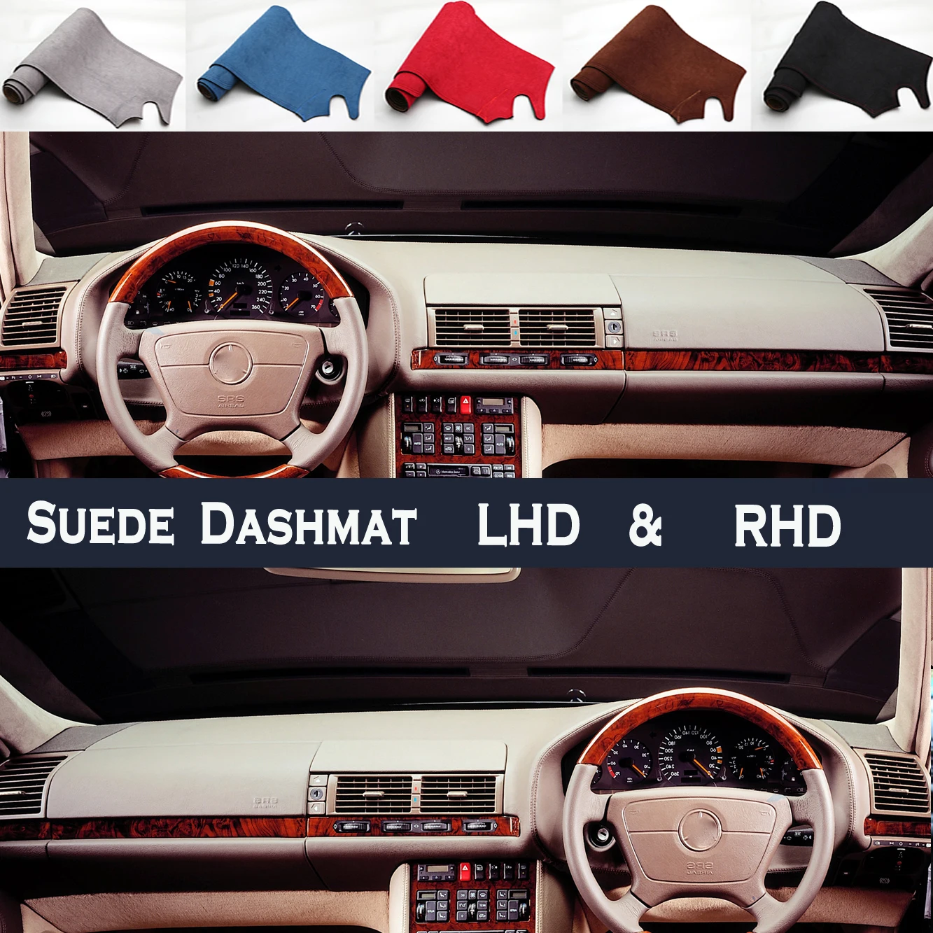 

Car Suede Dash Mat Covers Dashmat Dashboard For Mercedes Benz S Class C140 W140 CL S300 S320L S420L S400L S500L S600L S280 S350