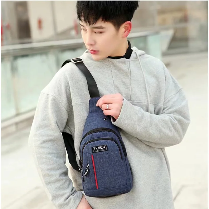 Trendy Fashion Men's Chest Bag Casual Shoulder Bag Outdoor Mountaineering Crossbody Bag For Male Multifunction Sling Bag