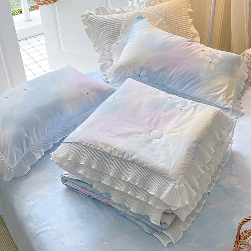 Комплект постельного белья принцессы из чистого хлопка корейский стиль тонкое