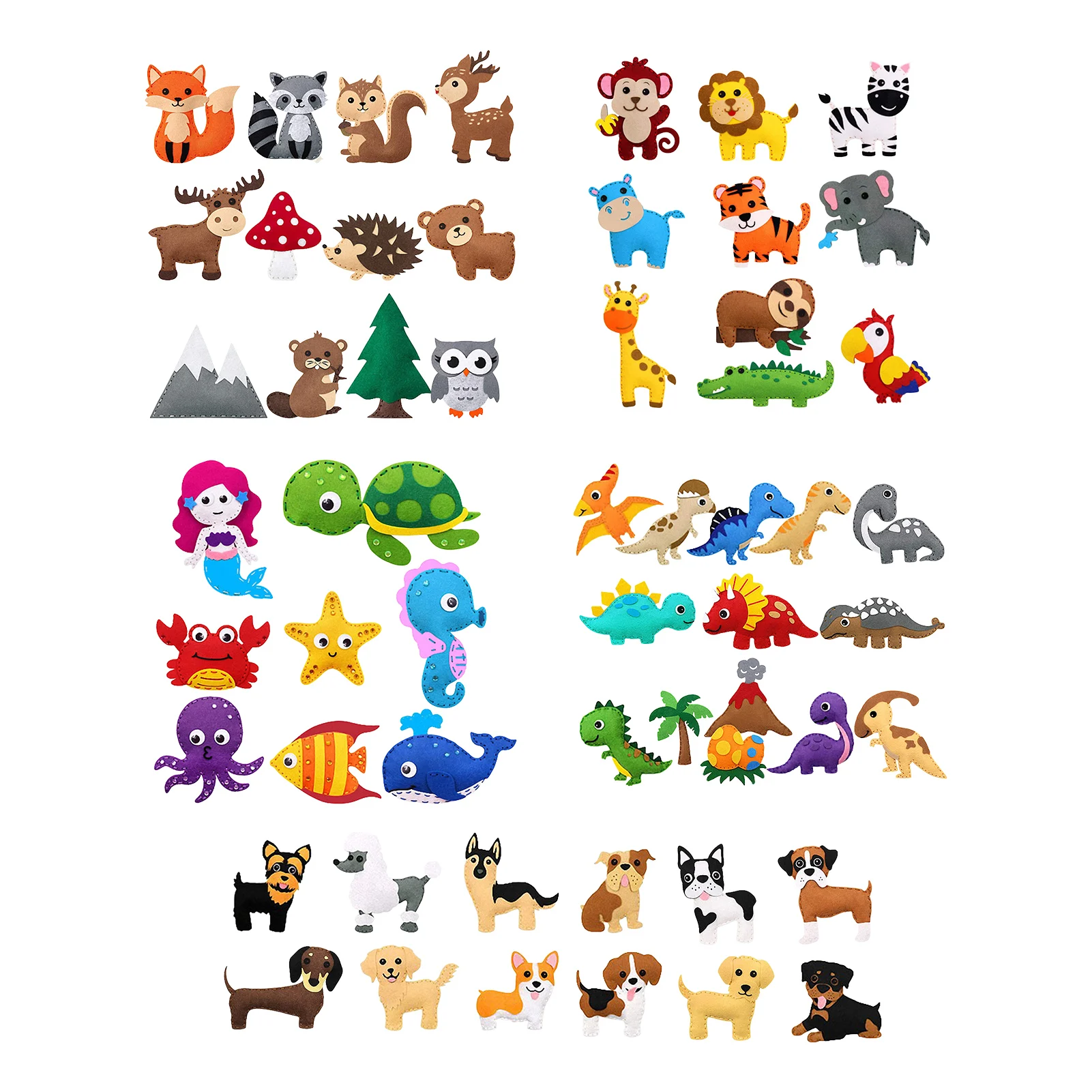 

Детский швейный набор для рукоделия, наборы для шитья для детей, войлочные животные, детские подарки на день рождения, развивающие игрушки, ...