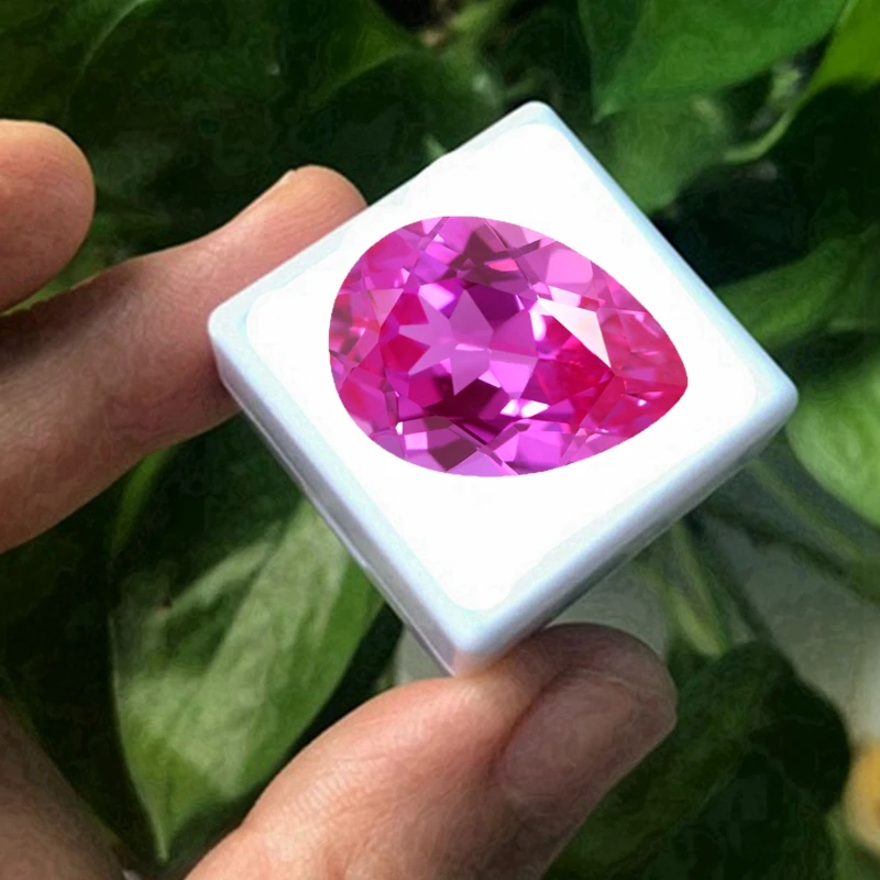 

Красивый розовый рубиновый сапфир 13x18 мм 15,0 кар грушевидная огранка VVS Шри-Ланка свободный драгоценный камень для изготовления ювелирных из...