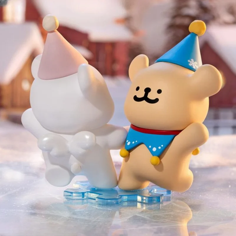 Фото Подлинная новая линия Puppy Embrace Warmth Series Blind Box Kawaii Line Puppy Winter Outdoor Sports Design Коллекционные модели в подарок №3
