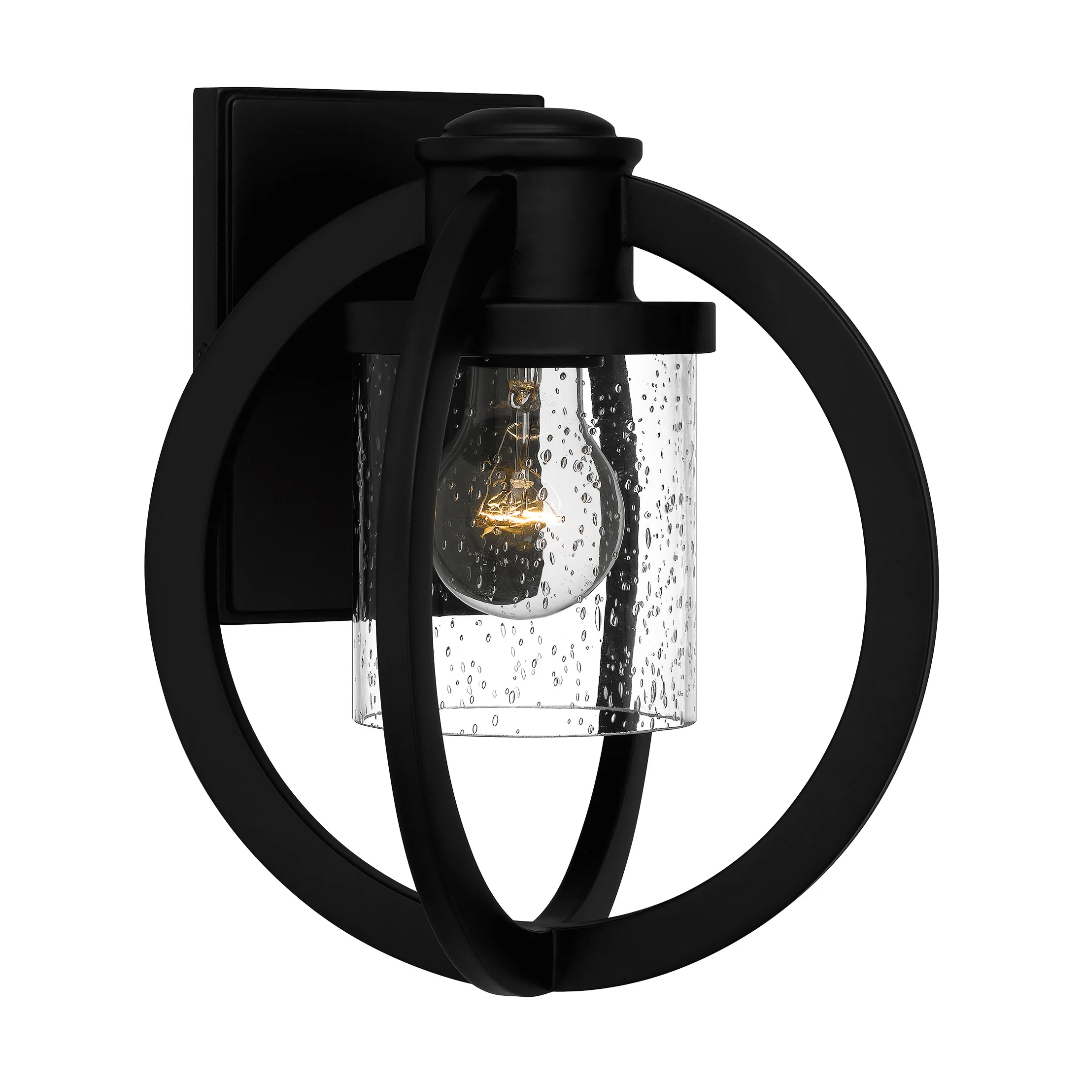 Ario 1-Light Matte Black Outdoor Wall Lantern