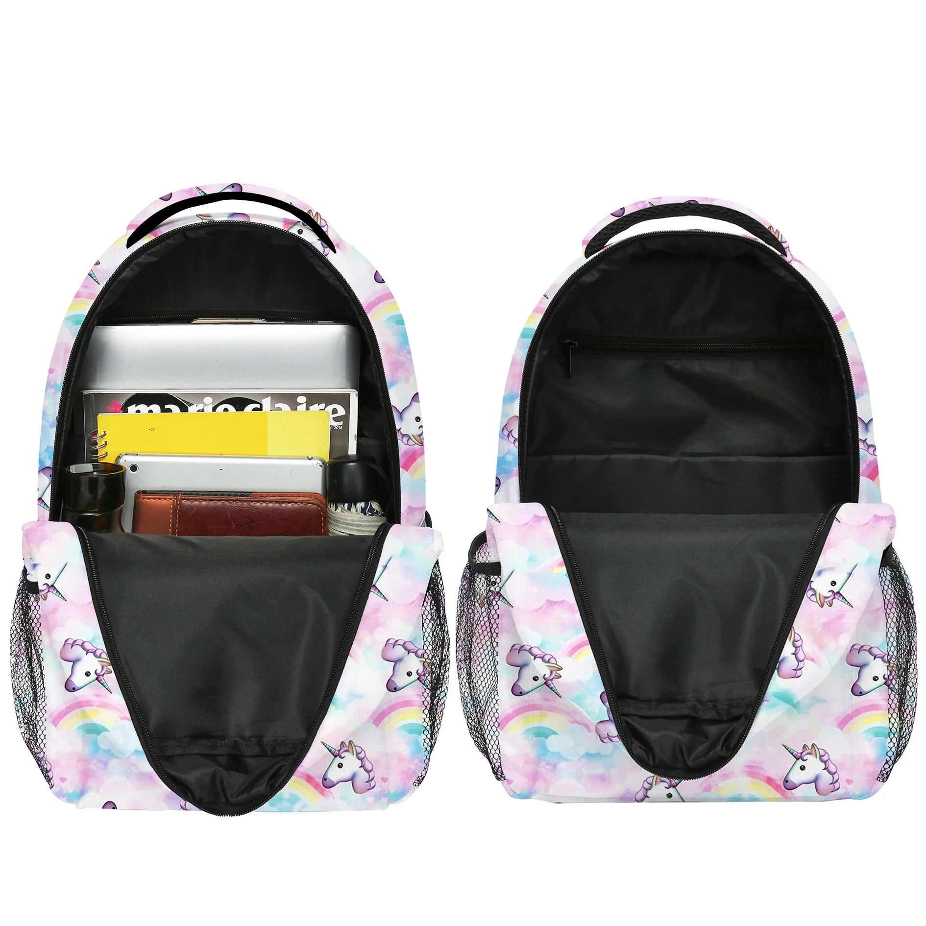 New Cute Unicorn Girl Primary Secondary School Bags Student Large Capacity Rainbow Backpack Drop Shipping