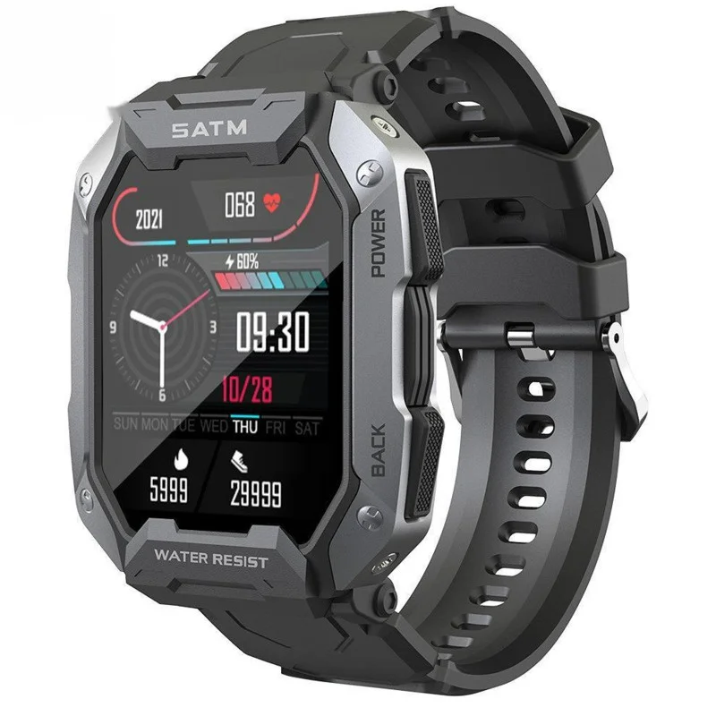 

NEW Smart Watch Men 24 Sports 5ATM Waterproof Swim Fitness Tracker Heart Rate Blood Oxygen Monitor Military Smartwatch Recommend