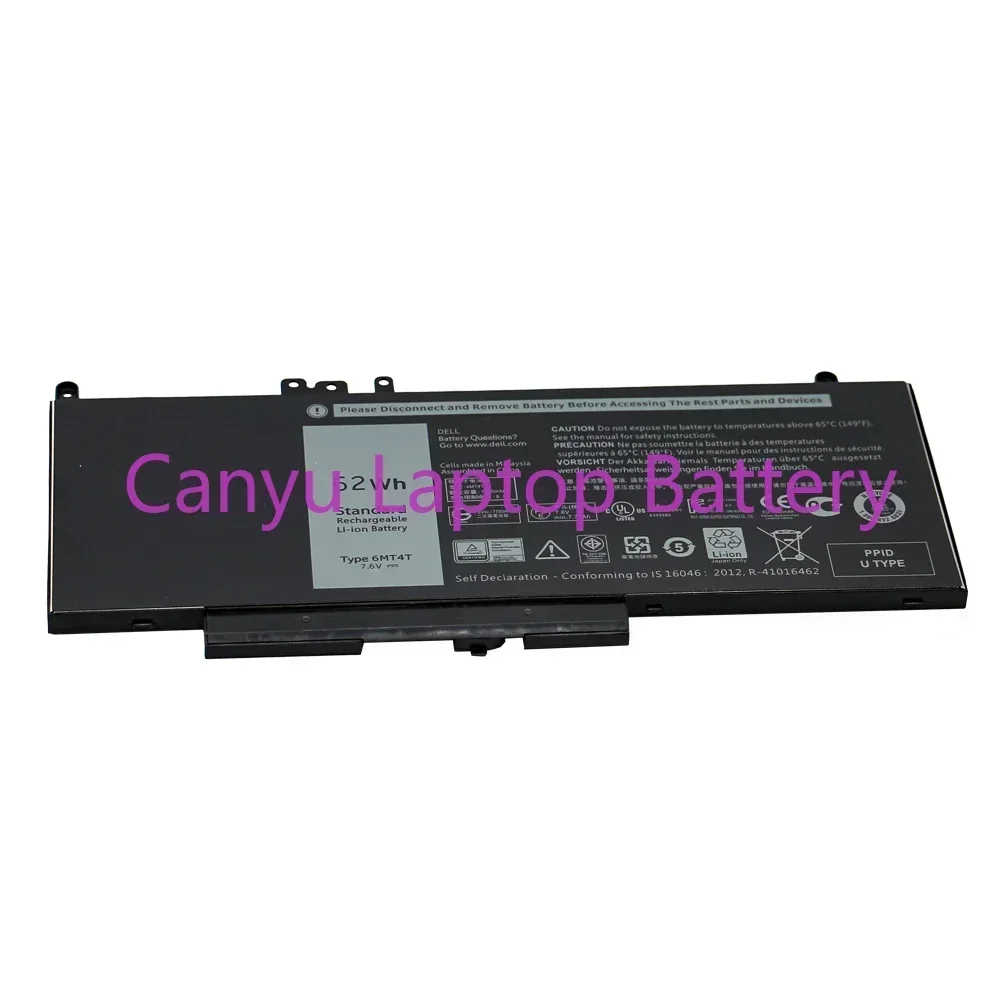 Фото 2024 6MT4T для Latitude Precision 14 15 5470 E5470 5570 E5570 3510 M3510 серии 7V69Y TXF9M 79VRK 62 Втч новый аккумулятор для ноутбука №4