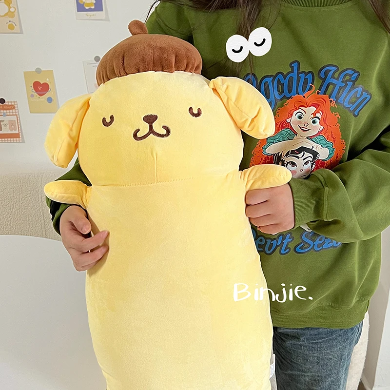 

Большой размер Sanrio помпон Puirn Длинная Подушка Плюшевые игрушки Kawaii Sanrio мягкие куклы прекрасный Декор для комнаты Прикроватная подушка