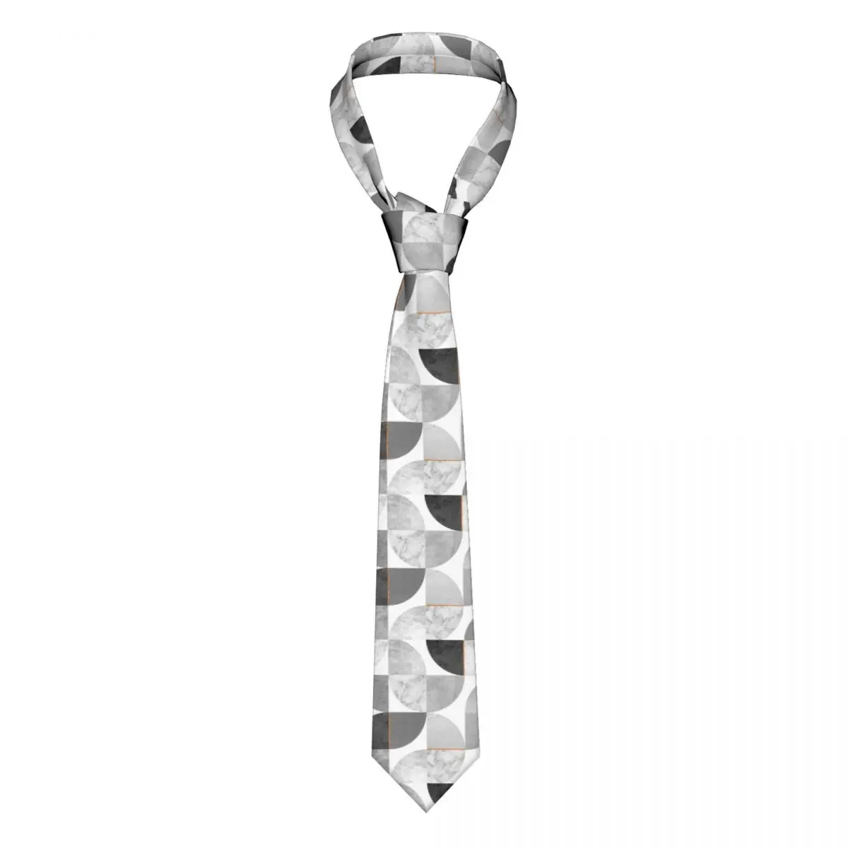 

Marble Gray Copper Mid Century Neckties Unisex Polyester 8 cm Geometric Plant Line Art Neck Tie for Mens Narrow Cravat Wedding