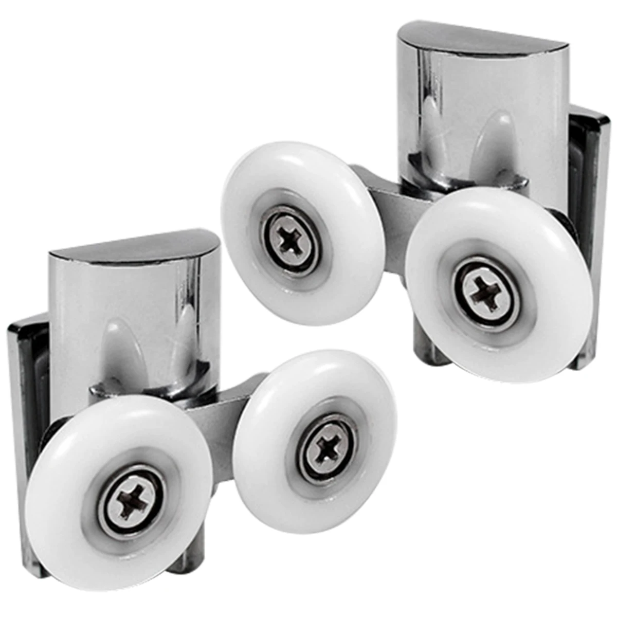 

Heavy Duty Zinc Alloy Dual Wheel Top/Bottom Shower Door Rollers Runners 23mm Wheel Dia(2 top + 2 bottom) Heavy Heavy