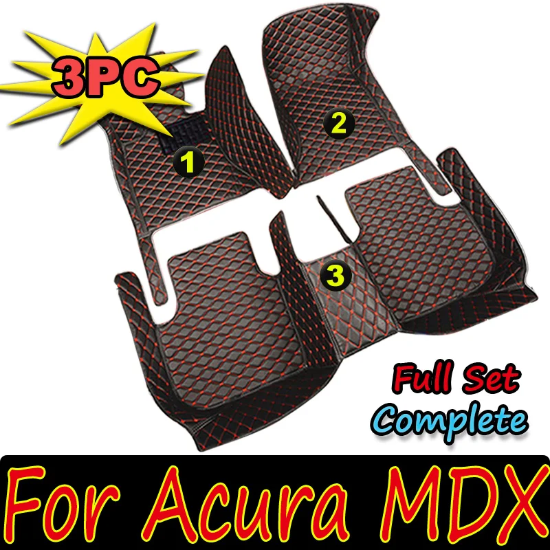

Автомобильные коврики для Acura MDX YD8 YD9 YE1 2022 2023 2024, 7-местные кожаные коврики, коврик, автомобильные аксессуары