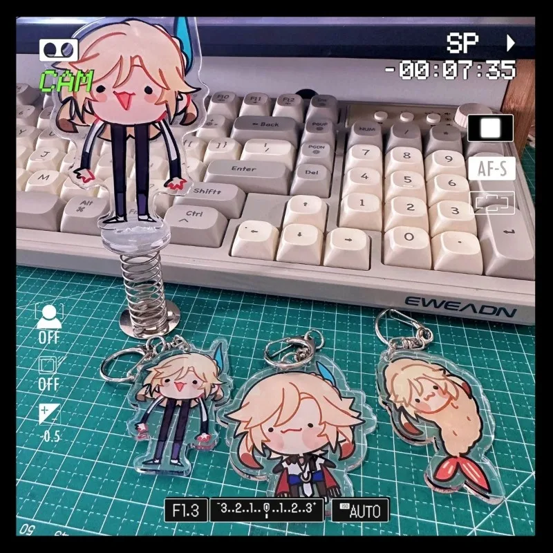 

Key Chain Women KAVEH Anime Keychain Man Genshin Impact Key Holder Couples Keyring Acrylic Key Ring Pendant Alloy Toy Porte Clef