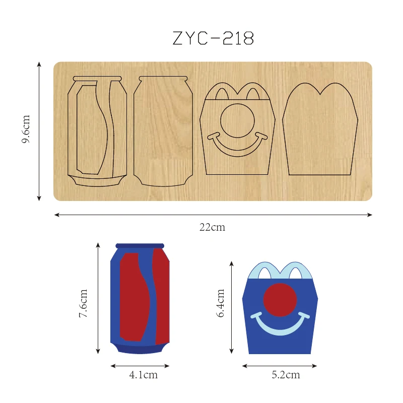 Деревянная форма для резки чашки молока подходит высечки ZYC-218