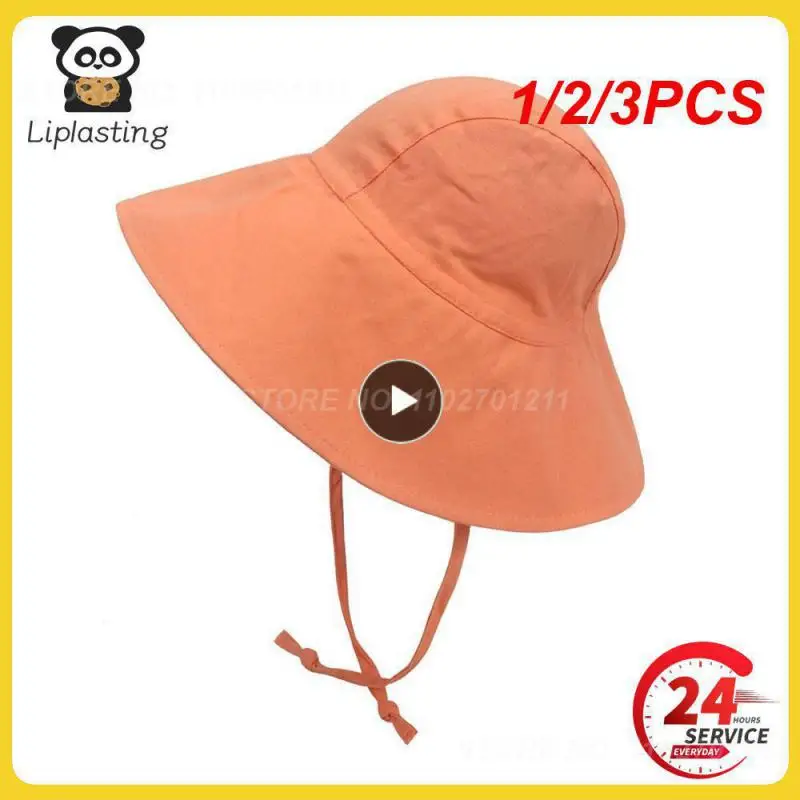 

1/2/3PCS Big Brim Baby Sun Hat Summer Spring Kids Bucket Hat for Boys Cotton Linen Children Beach Travel Kids Hats
