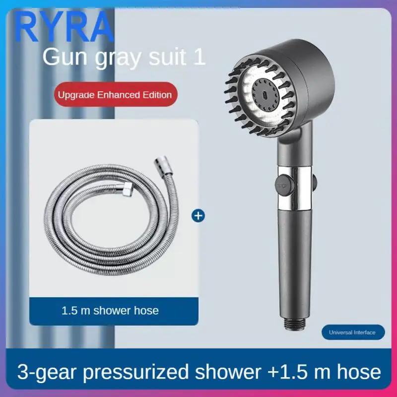 

Equipped With Filter Element Bathing Shower Head Suit Gun Grey Equipped With Switch Pressurized Shower Nozzle Sturdy And Durable