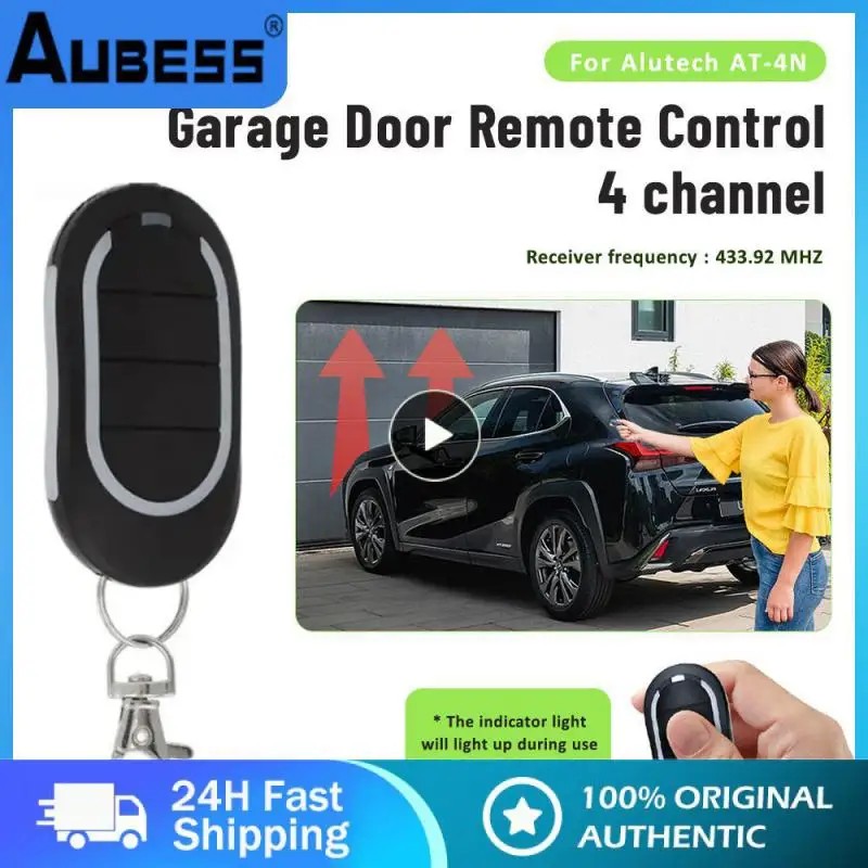 

4 Buttons 433.92mhz Remote Control For Alutech At-4n Barriers Automation Keychain Garage Door Learning Code 4000 Cycles Use