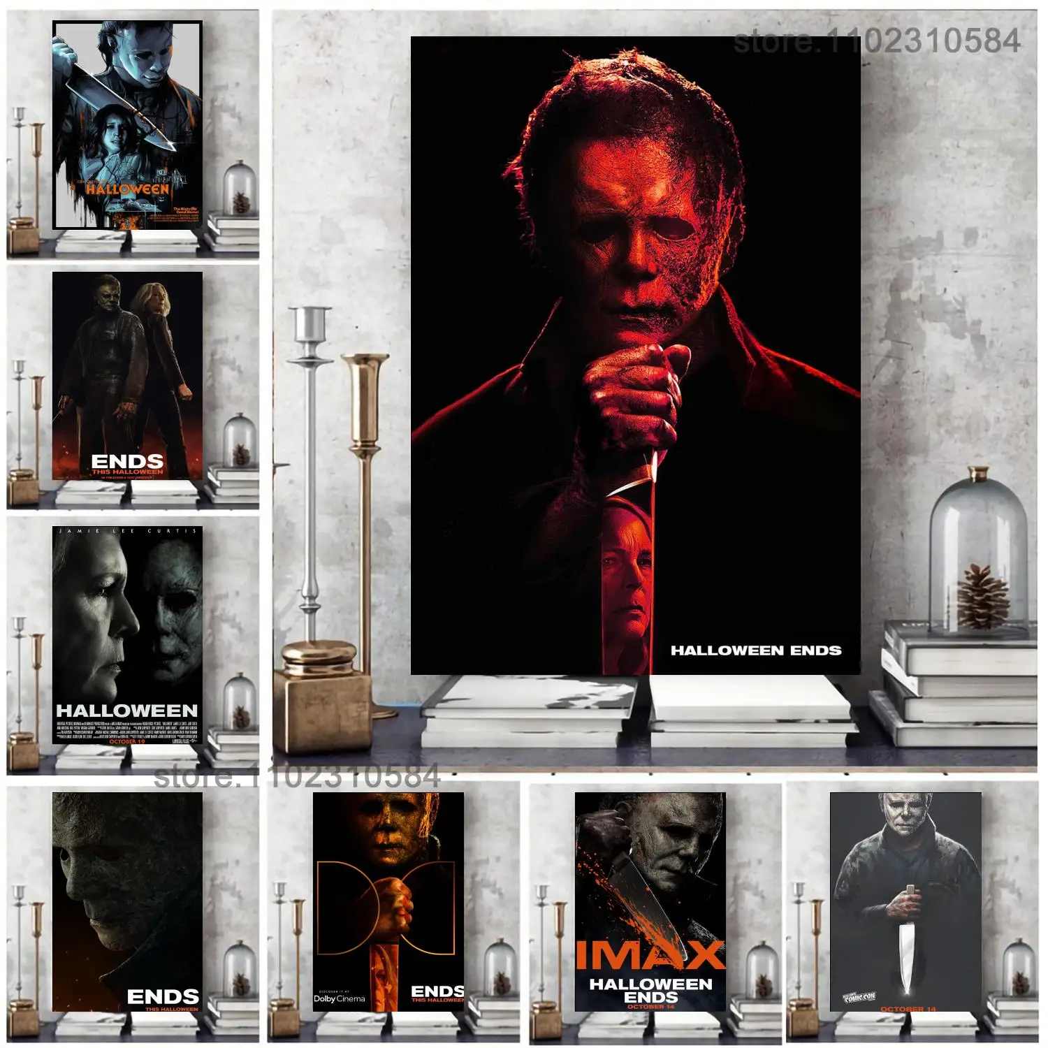 

2022 Halloween Ends Movie Poster Wall Art Canvas Posters Decoration Art Poster Personalized Gift Modern Family bedroom Painting