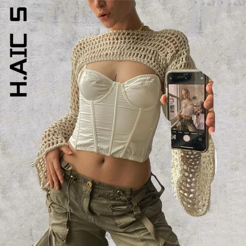 

H.Aic S Women Shirt 2022 Office Slim Harajuku Tshirt Loose Vintage Friends Basic Party Top Women Casual Chic Female T Shirts