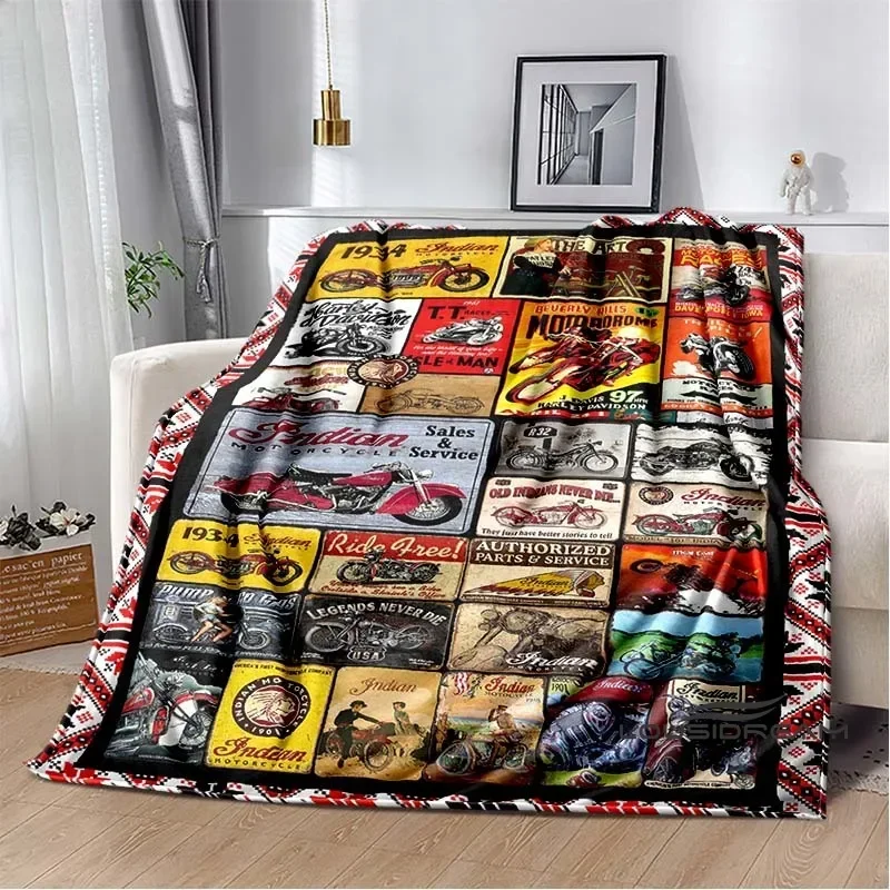 

Индийские Мотоциклы, пледы, одеяло, подарок, одеяло для дивана для взрослых и детей, спальня, гостиная, Декор, одеяло, Прямая поставка