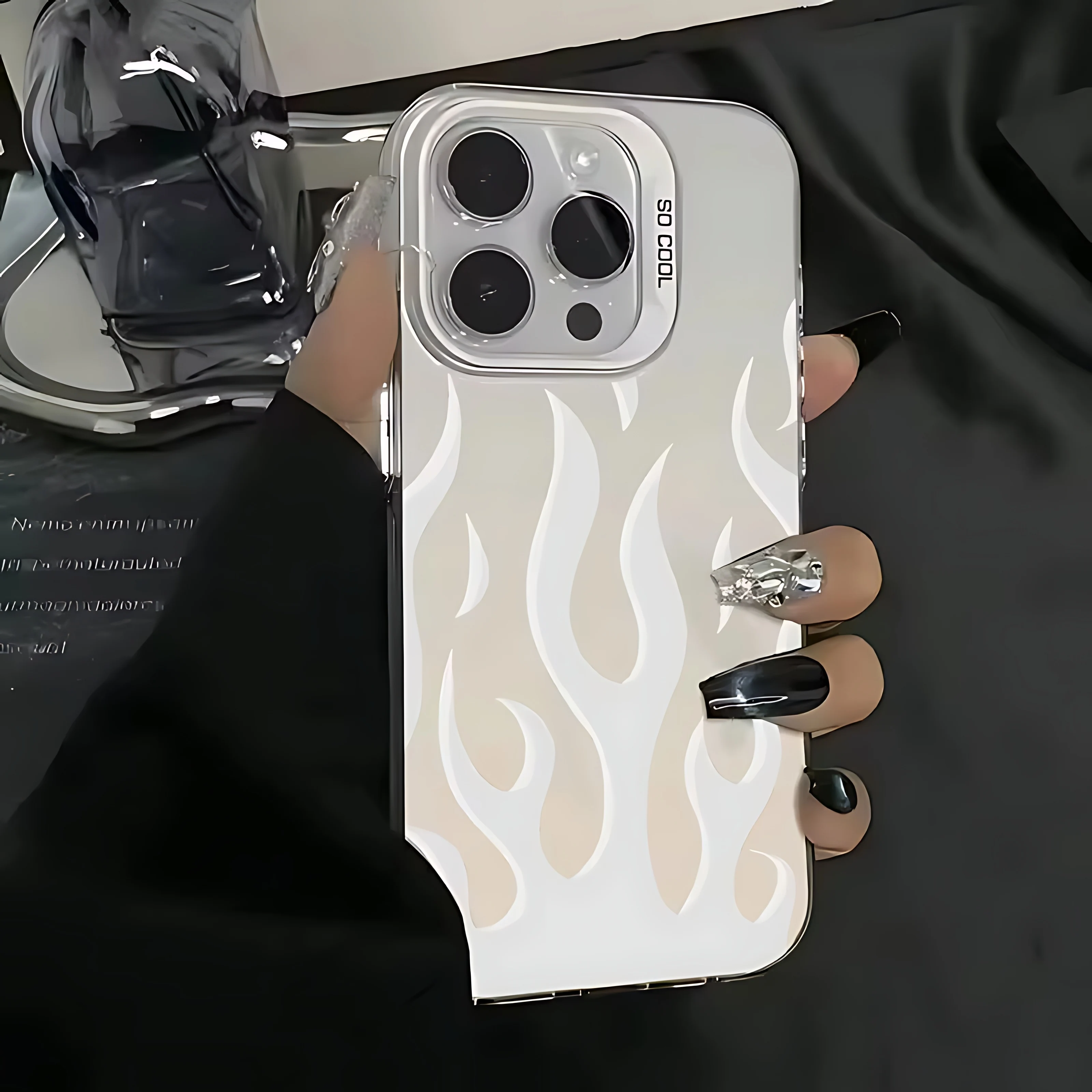 Модный чехол INS Creative Fashion Flame Fire для iPhone 17, 16e, 16, 15, 14, 13, 12, 11 mini, Pro, Max, X, XR, XSMAX, 8, 7, Air, Plus, Anti Cover (art.: 3920d8bb60f40) - 3920d8bb60f40