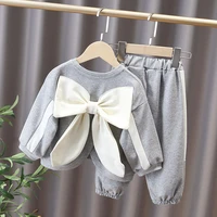 girls autumn clothing suits children 2022 new spring and autumn western style fashion cute loose baby girl two piece suit