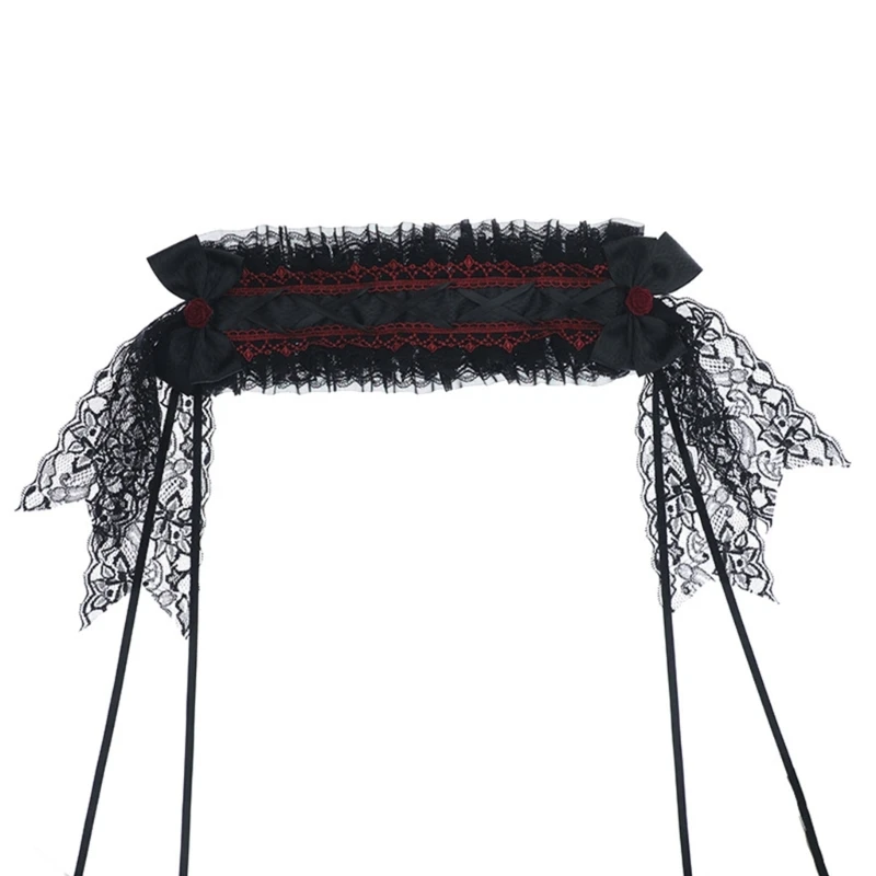 

Косплей горничная повязка на голову декор с бантом обруч для волос с декором с бантом для Хэллоуина 57BD